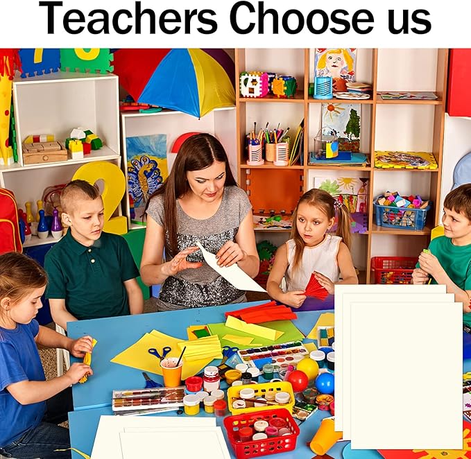 100 Sheets Cream Cardstock 8.5 x 11 Ivory Paper, Goefun Off White Card Stock Printer Paper for Cards Making, Office Printing, Certificate-DeskLoop Office