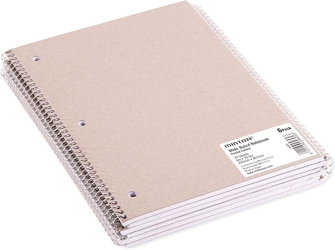 Mintra Office Spiral Notebooks (Pastel - Wide Ruled, 24pk (4-6pks))-DeskLoop Office