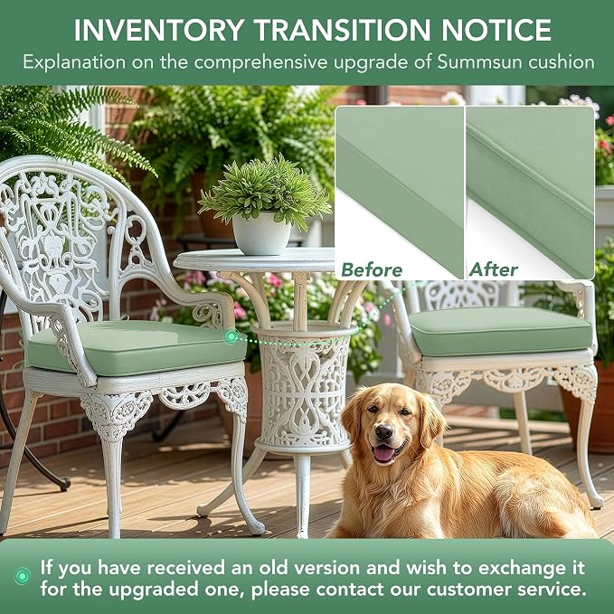 Outdoor Chair Cushions Set of 4: Waterproof & Fade Resistant Patio Furniture - Image 9