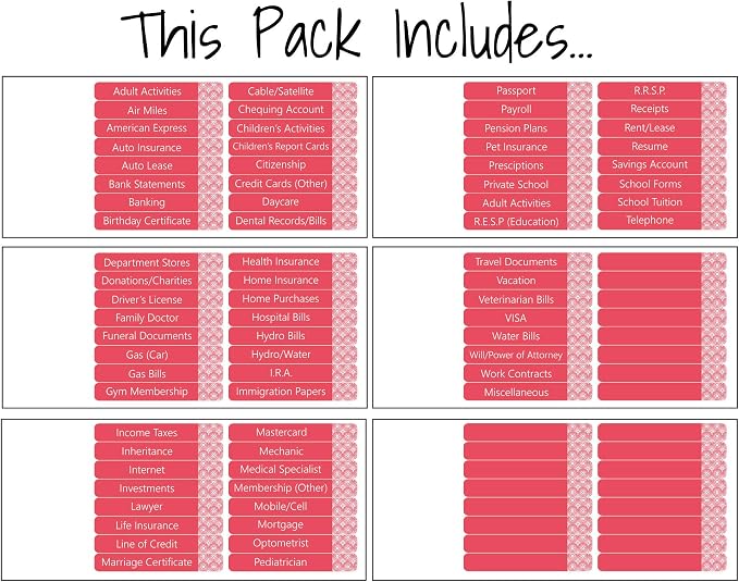 Lovable Labels File Labels, 91 Pre-Printed and 5 Blank File Folder Labels - Image 4
