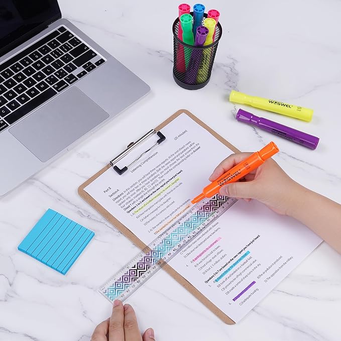 Highlighters Bulk, 72 Pack Tank Style Highlighters Assorted Fluorescent Colors Set, 6 Bright Colors Chisel Tip Highlighter Markers for Kid and Adult Coloring, Highlighting as School Supplies-DeskLoop Office