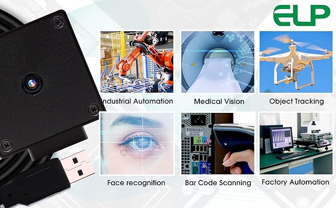 ELP 16MP Autofocus USB Camera with Metal Case - Mini UVC USB2.0 4K Webcam with 68 No Distortion Lens IMX298 Sensor for PC & Home Surveillance-DeskLoop Office