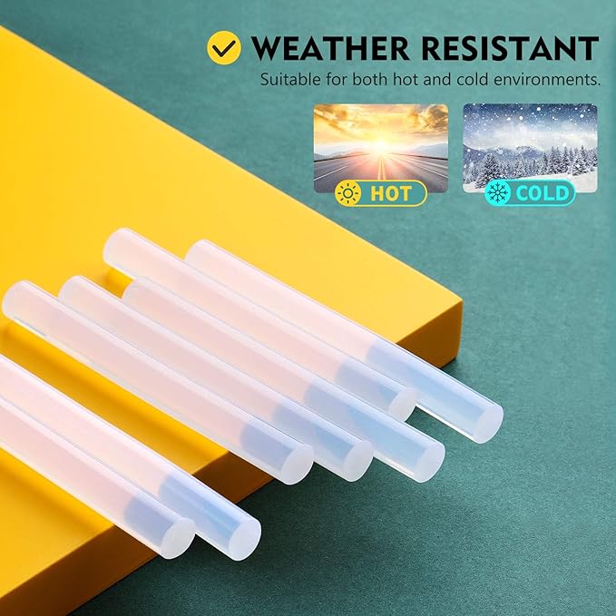 200-Pack Full Size Hot Glue Sticks, Magicfly 4 Inch Long X 0.43 Inch Diameter Hot Melt Glue Gun Sticks, Compatible with Most Glue Guns, for DIY Craft Projects and Sealing-DeskLoop Office