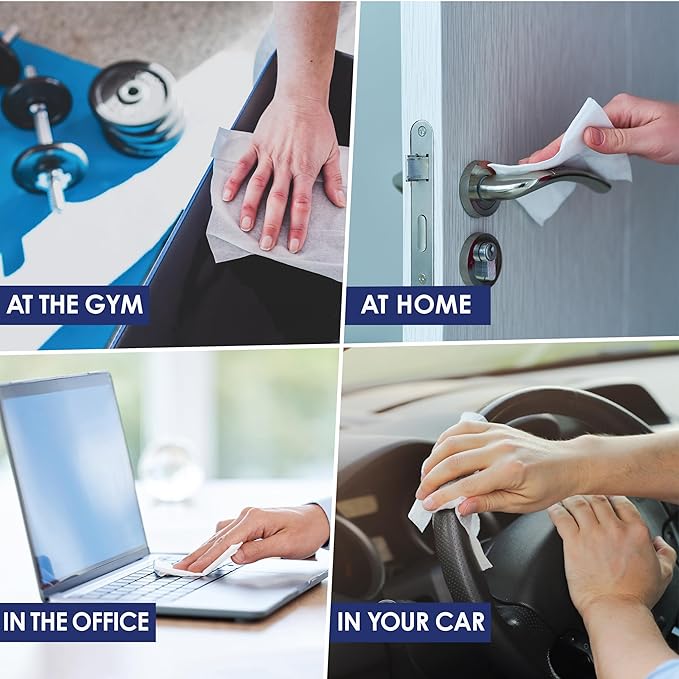 Mediwiper 10 Count Alcohol-Free Sanitizing Wipes Disinfecting Large Unscented Wet Wipes Bulk, Hand Sanitizer (10 Wipes, 100 Wipes (10 * 10))-DeskLoop Office