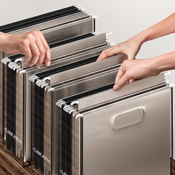 File Organizer for Desk - This Acrylic Storage Box is great for Office Organization - Its Modern Acrylic Magazine Holder makes a Great Gift for Home/Work Space-DeskLoop Office