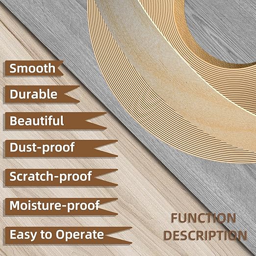 GSCIT Club Birch Edge Banding, 13/16 inch x 500ft roll of Wood Veneer Edge Banding Preglued Flexible, Wood Tape Banding for Cabinet Repair Plywood
