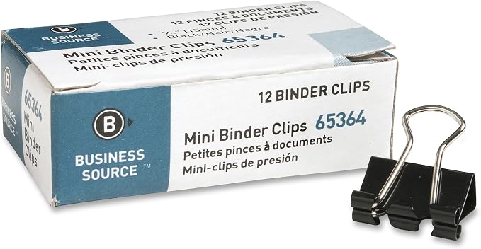 Business Source Fold-Back Binder Clips - Image 2