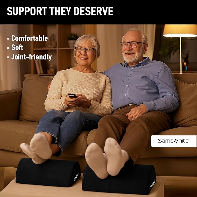 Samsonite Foot Rest for Under Desk at Work – Ergonomic Foot Stool for Couch – Versatile Under Desk Footrest for Office & Home, Foot Support Underdesk-DeskLoop Office