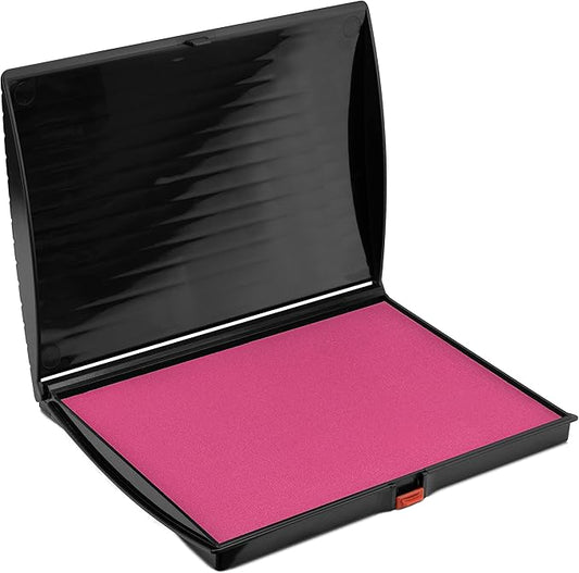 Large Premium Pink Ink Stamp Pad - 5" by 7" - Quality Felt Pad-DeskLoop Office