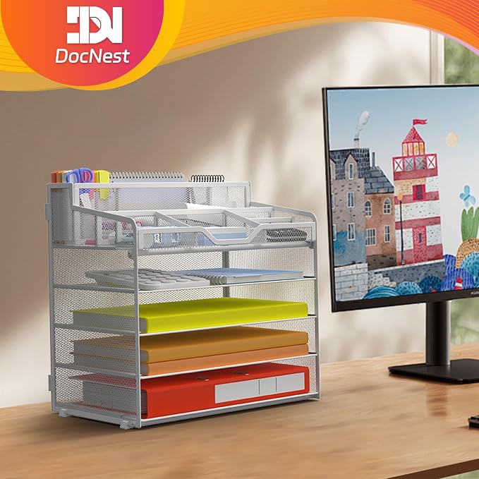 Docnest 5 Tier Mesh Desk Organizer - Image 7