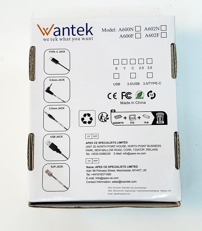 Wantek Phone Headset with Microphone Noise Cancelling,Telephone Headset 2.5mm Jack Compatible with Panasonic AT&T Uniden Cisco Linksys Grandstream Vtech Polycom Cordless Office Phones-DeskLoop Office