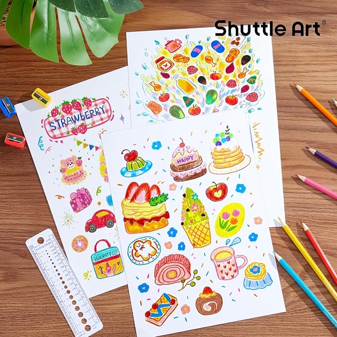 Shuttle Art 144 PCS Colored Pencils Bulk, 12 Assorted Colors, Pack of 12, Break-Resistant, Pre-sharpened Colored Pencils for Kids, Bulk Pack School Supplies for Teachers & Students-DeskLoop Office