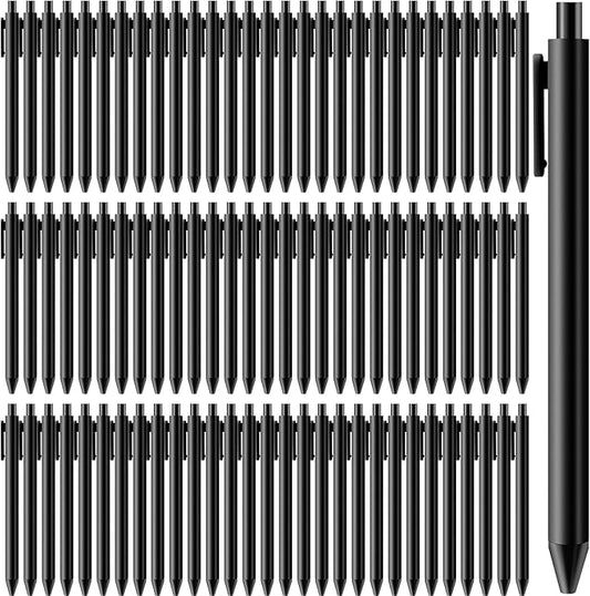 100 Pack Ballpoint Pens,Black Ink Retractable Ballpoint Pens,Comfortable Grip,Smooth Writing Pen,Medium Point 1.0mm Click Pen for Office, Home(Black)-DeskLoop Office