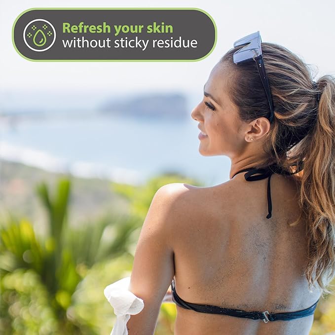 Alcala Deodorizing Body Wipes Individual Shower Wipes 100% Pure Biodegradable Bamboo Wet Wipes with Aloe Tea Tree Adult Body Wipes for Women & Men Ideal for Camping Hiking, Hospitals & Gym (30 Pack)-DeskLoop Office