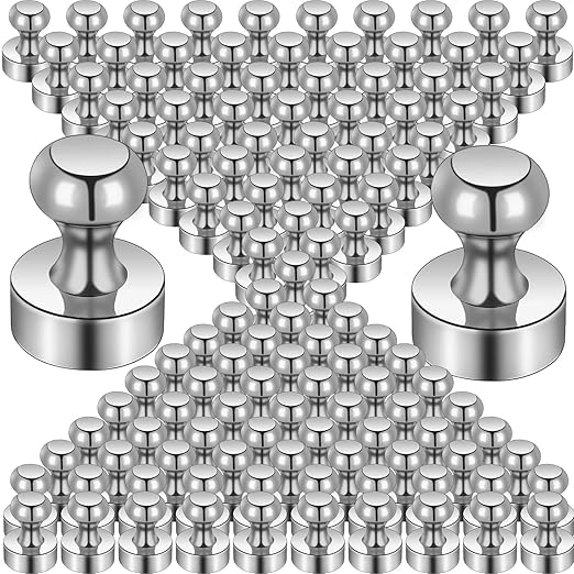 100 Pack Magnets Refrigerator Magnets for Whiteboard Small Strong Fridge Magnet Tiny Push Pin Magnetic Neodymium for Office Classroom Kitchen Home-DeskLoop Office