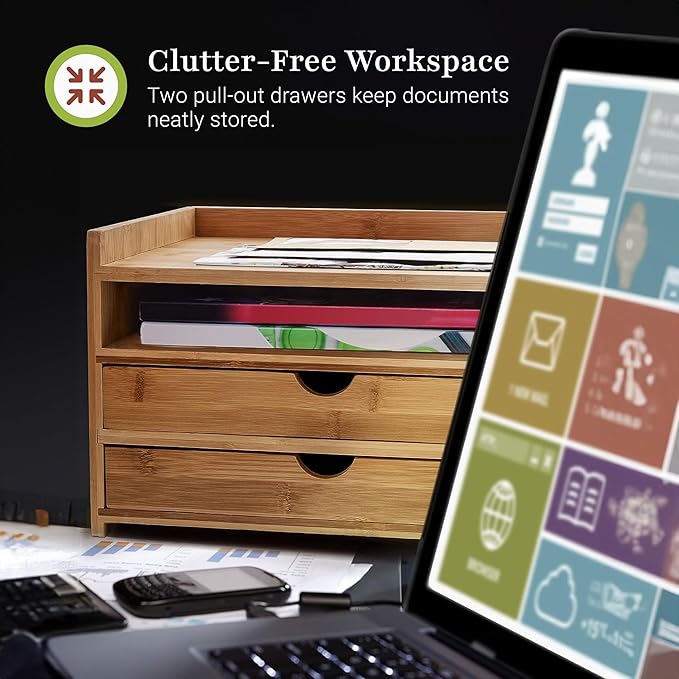 Prosumer's Choice 3-Tier Desktop Organizer, Desk Accessories - Letter Tray for Home or Office - Desk Organization with US Letter Paper Size Drawers for Folders, Mail Organizer, Document Holder-DeskLoop Office