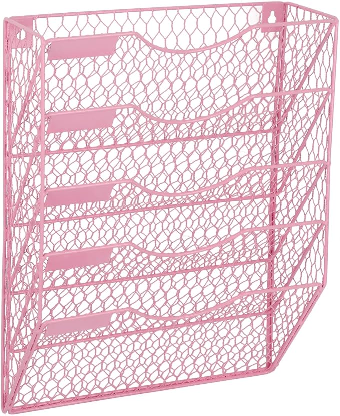 EASEPRES Mail Organizer Wall Mount Hanging File Holder Storage, Metal Chicken - Image 7