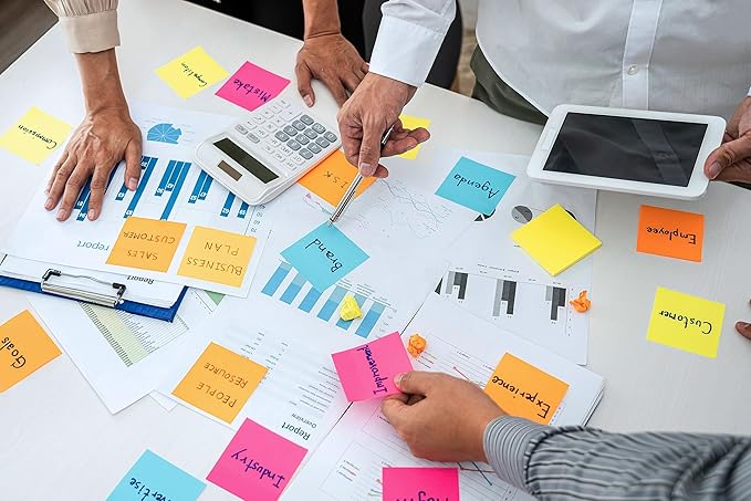 Sticky Notes 3 x 3 in, 60 Pads, 85 Sheets/Pad, 6 Bright Colors, Self-Stick Notes, Easy to Post for Home, Office, School-DeskLoop Office