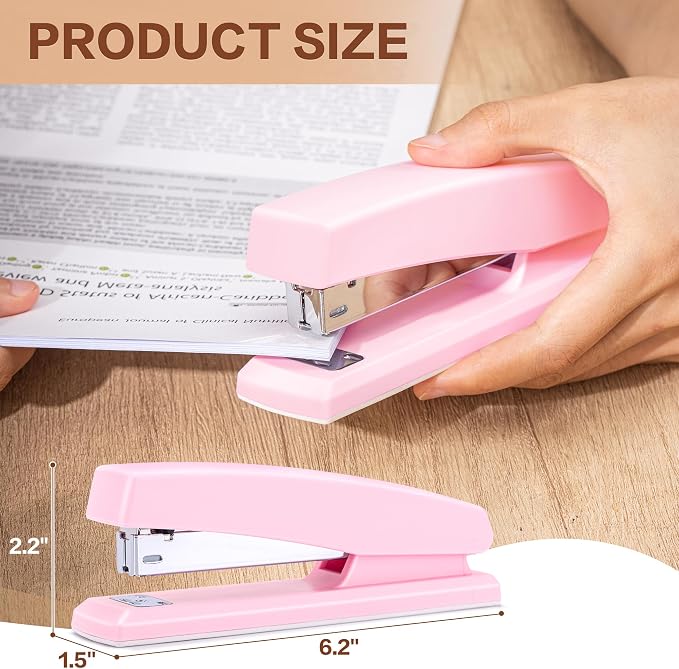 Deli Stapler, Desktop Staplers, Office Stapler, 25 Sheet Capacity, Includes - Image 7