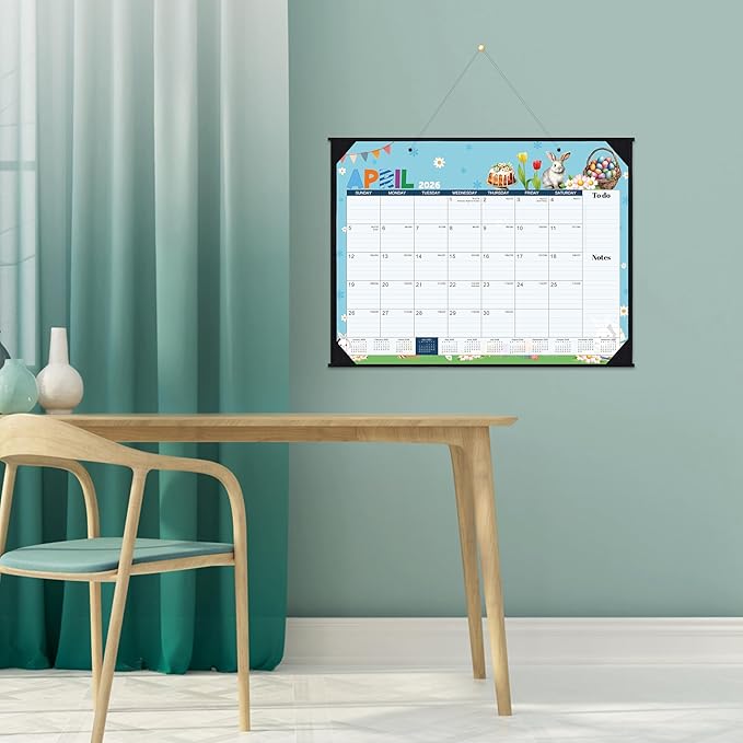 2026 Desk Calendar - Large Desk Calendar 2026, Jan.2026 - Dec.2026, 22" x 17", 2026 Calendar with Corner Protectors + Large Ruled Blocks, To-do & Notes, 12 Different Themes-DeskLoop Office