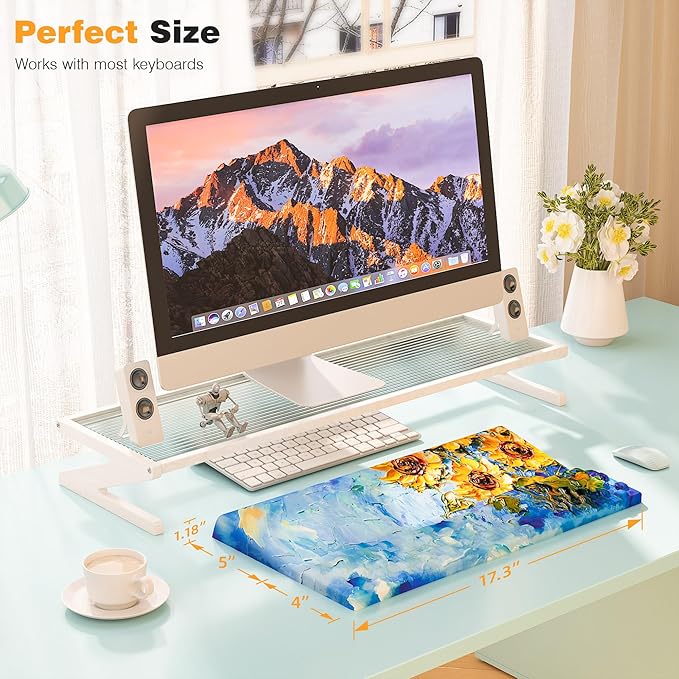 Ospelelf Ergonomic Keyboard Wrist Rest Pad Comfortable Keyboard Stand Riser Holder Pad for Office Gaming-DeskLoop Office