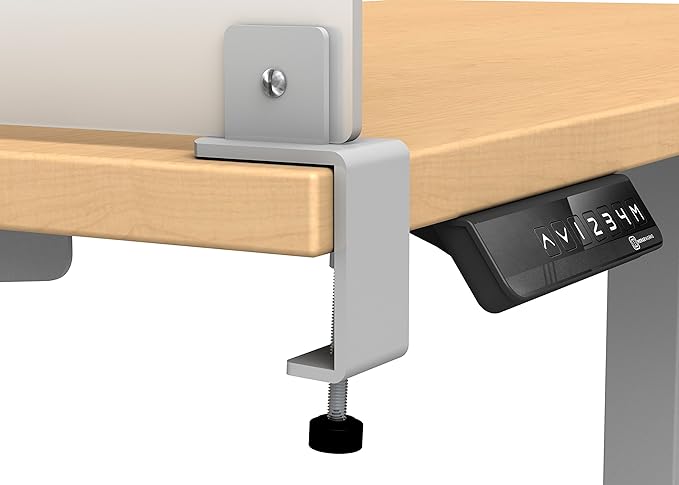 Desk Divider for Students and Desk Privacy Panel. Office Partitions and Ideal Cubicle Light Shield. Frosted Acrylic Clamp-on Desk Partition - 29” W x 22”H Divider-DeskLoop Office