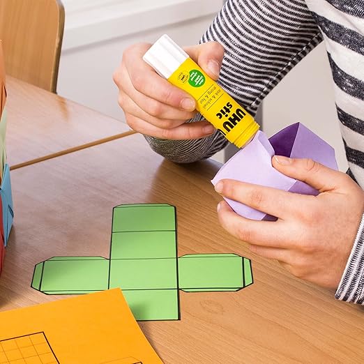 UHU All Purpose Glue Stick 12-Pack - White, Non-Toxic School Supplies, 0.74oz Strong-Bonding Permanent Adhesive, Washable Formula, Screw Cap Prevents Drying, Acid-Free Classroom Glue Sticks-DeskLoop Office