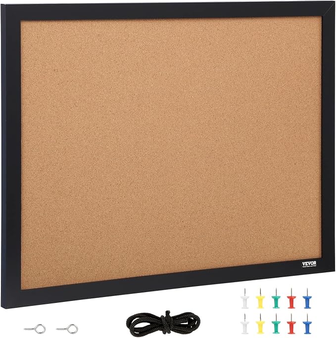 VEVOR Cork Board for Walls, Double-Sided Cork 24" x 18" Bulletin Board Vision - Image 9
