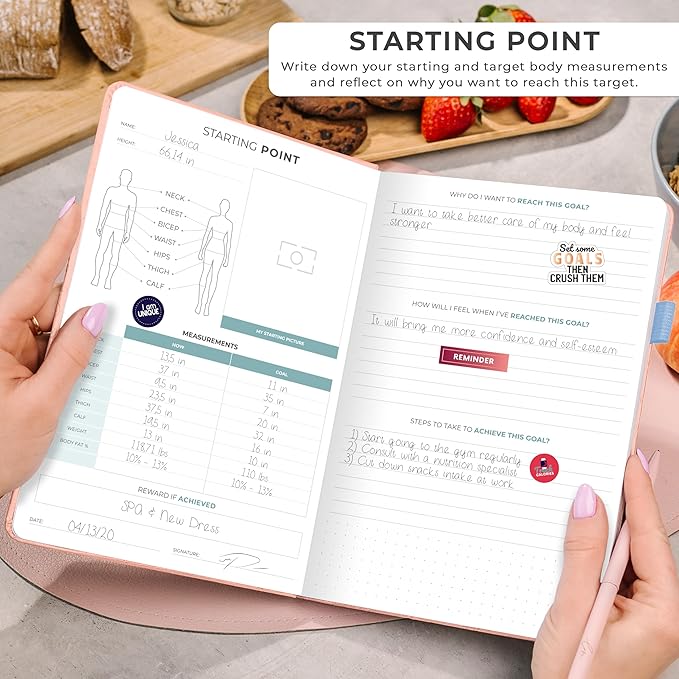 Clever Fox Weekly Meal Planner - Weekly & Daily Meal Prep Journal with Shopping and Grocery Lists for Menu Planning, Healthy Diet & Weight Loss Tracking, Lasts 1 Year, Undated, A5 - Light Pink-DeskLoop Office