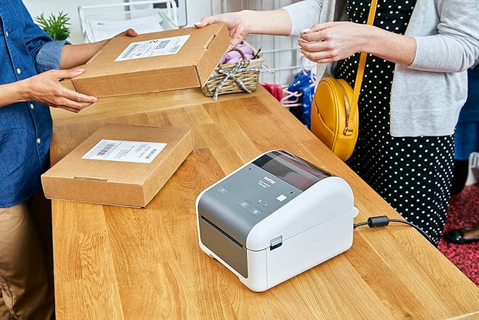 Brother TD-4520DN Entry Level Direct Thermal Desktop Printer, Print Labels and Receipts, 300 dpi, 6ips, USB 2.0-DeskLoop Office