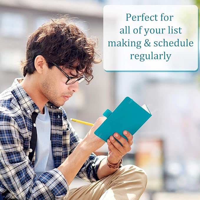 Laumoi 36 Sets Pocket Notebook Journals with Pens A6 Cute Small Journal Notebook Ruled Lined Mini Notepad Hardcover Executive Notebooks Set with Pen Holder for School Office, 3.7 x 5.7 Inch (Blue)-DeskLoop Office