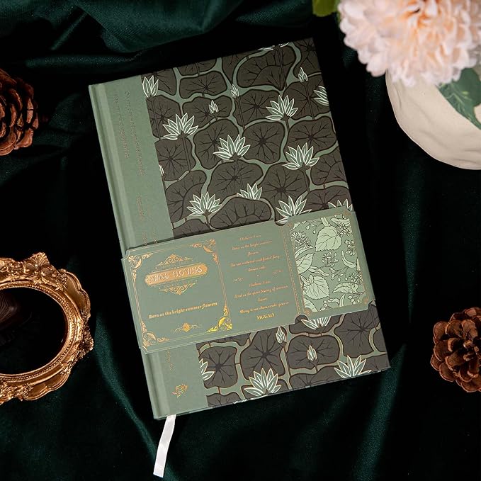 Hardcover Journal for Women Girls, A5 Lined Journal Notebook, Cute Journal for Writing, Aesthetic Journal, College Ruled Notebook with 100 Gsm Thick Paper, 320 Numbered Pages-DeskLoop Office