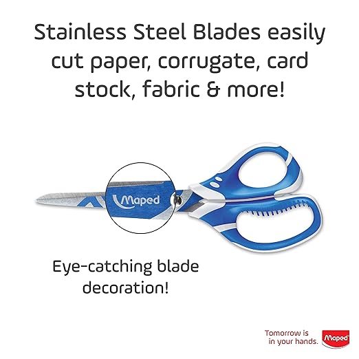 Maped - Zenoa Fit Soft Grip Student 7 Inch Scissors - Comfortable - Fashionable-DeskLoop Office