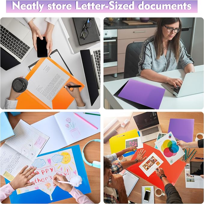 pmybupo 6 Pack Plastic Folders - Image 6