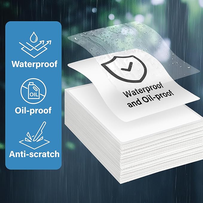 LotFancy 4x6 Thermal Labels, 500 Shipping Labels with Perforation, Permanent Adhesive, White Mailing Label Stickers, Compatible with Rollo, Zebra Thermal Printers-DeskLoop Office