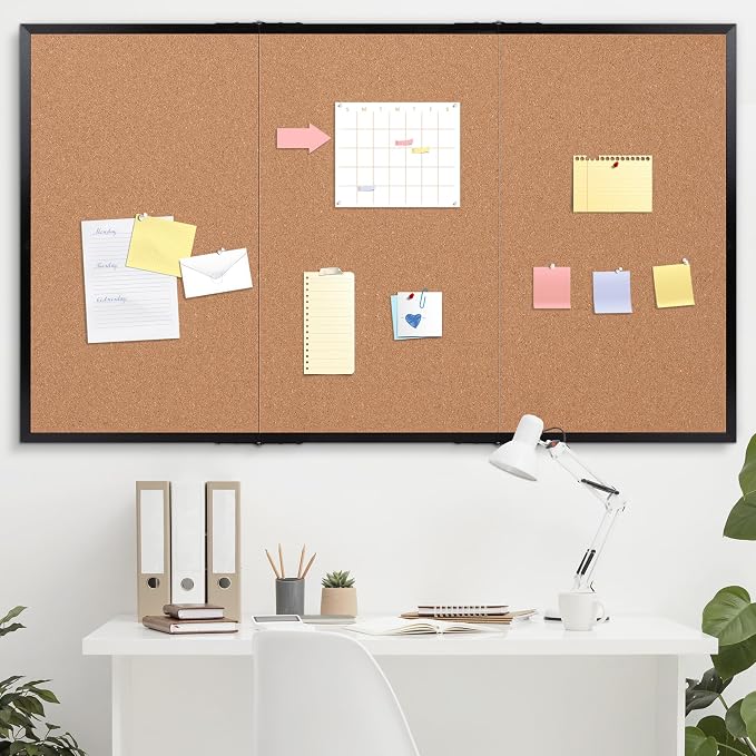 Board2by Extra Large Cork Bulletin Board 96" X 48", Foldable Notice Pin Board - Image 8