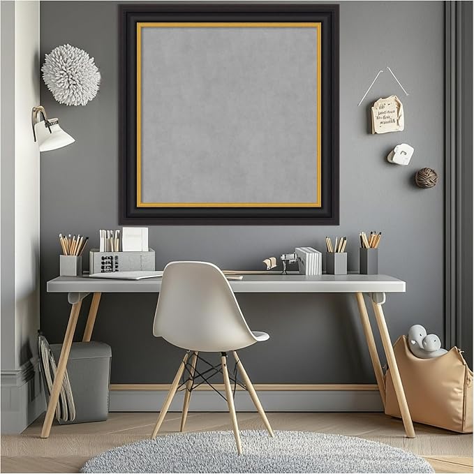 Amanti Art Black Framed Magnetic Board 30x30 Medium Vision Board - Image 5