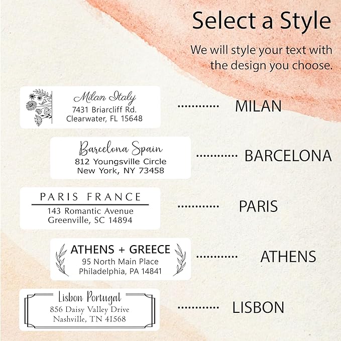 Personalized Return Address Labels - High Gloss Custom Mailing Labels on Sheets - Self-Adhesive Return Stickers for Envelopes with Crisp Printing Design (50-1000)-DeskLoop Office