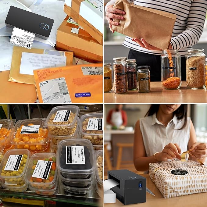Nelko Bluetooth Thermal Shipping Label Printer, Wireless 4x6 Shipping Label Printer for Shipping Packages, Support Android, iPhone and Windows, Widely Used for Amazon, Ebay, Shopify, Etsy, USPS-DeskLoop Office