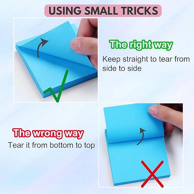 Sticky Notes 3 x 3 in, 60 Pads, 85 Sheets/Pad, 6 Bright Colors, Self-Stick Notes, Easy to Post for Home, Office, School-DeskLoop Office