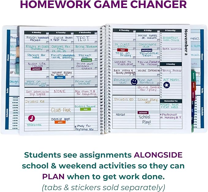 Order Out Of Chaos Academic Planner 2025-2026 Daily Weekly and Monthly Calendar, School Agenda Book, July 2025-June 2026 planner 8.5 x 8.25 Homework Organizer (Pistachio)-DeskLoop Office