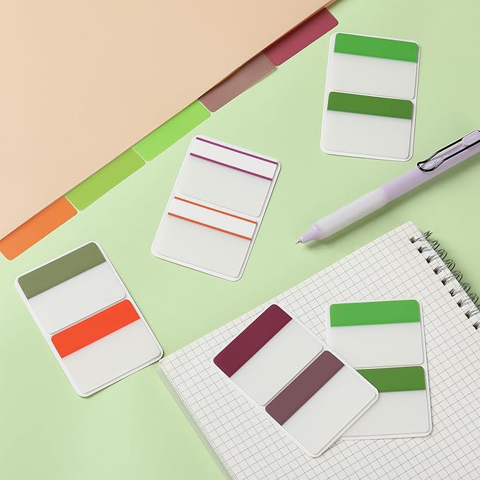 Mr. Pen- Sticky Index Tabs, 500 Pcs, 21 Sets, Colorful Sticky Tabs for Notebooks, Page Markers, Page Tabs for Binders, Page Tabs Sticky Tabs for Books, Notebook Tabs, Book Sticky Tabs for Notebooks-DeskLoop Office