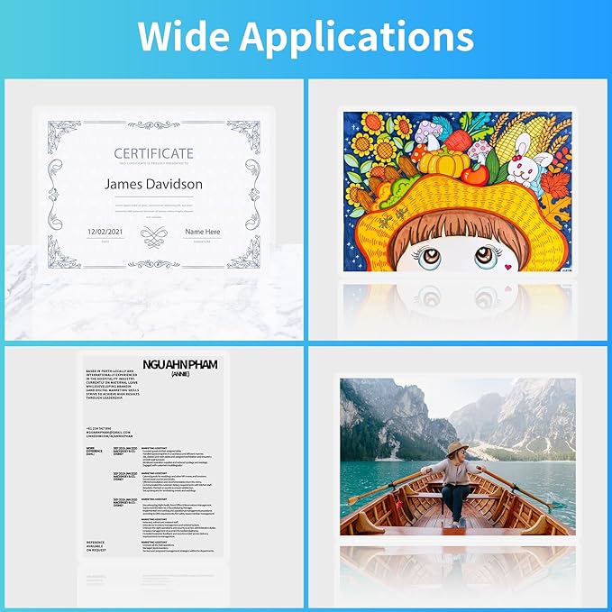 Laminating Sheets, (3 Mil) 50 Pack Thermal Laminating Pouches Holds 8.5 x 11 Inch,3 Mil Clear Laminator Paper 9 x 11.5 Inch, Letter Size, for Education,Documents, Certificate-DeskLoop Office