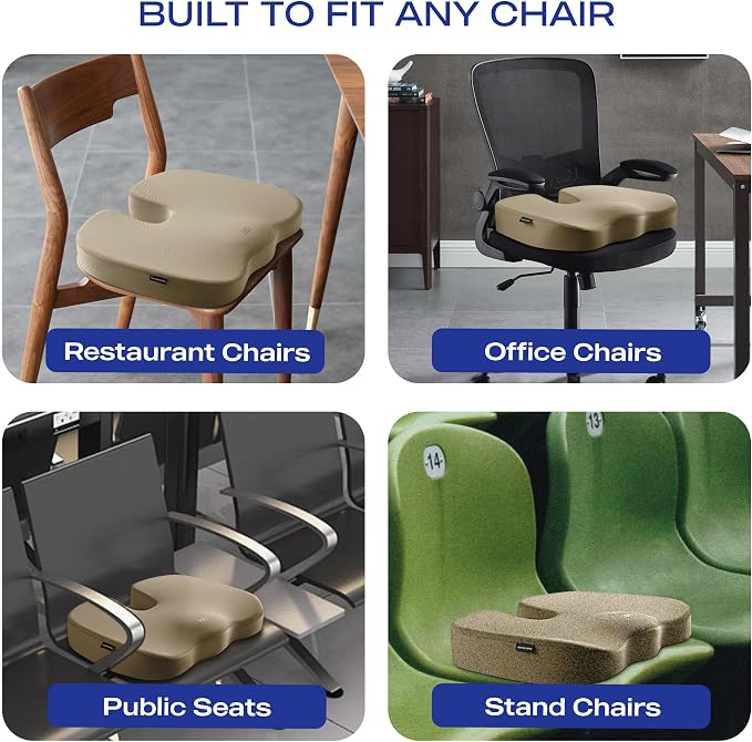 Skechers Memory Foam Seat Cushion, Office Chair Cushion - Image 7