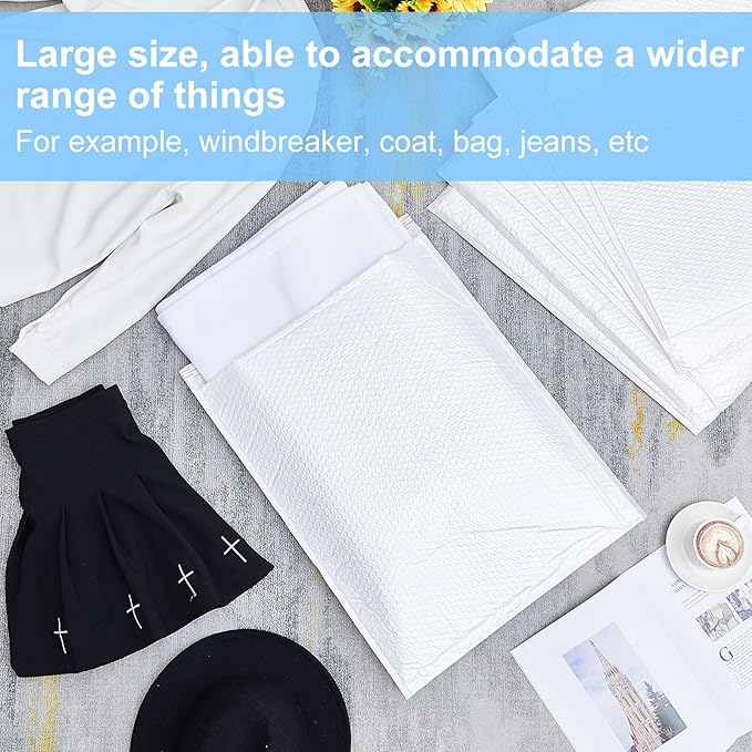Ireer 20 Pack Extra Large Bubble Mailers 10 x 13" Poly Padded Envelopes Cushioned Mailing Envelopes Bubble Padded Mailers Self Adhesive Waterproof Shipping Bags for Business Gift Packaging-DeskLoop Office