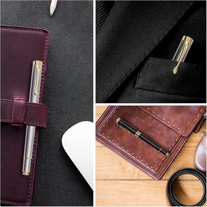 Amlion Personalized Pens Custom Engraved Pen with Name, Refillable Medium Refill, Personalized Gifts for Men Women-DeskLoop Office