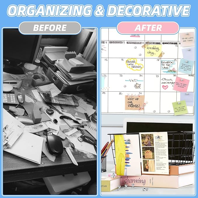 VNDUEEY 20Pcs Fridge Magnets Refrigerator Magnets, Strong Whiteboard Magnets, Small Push Pin Magnets for Whiteboard, Kitchen, Office, Classroom and Map, Silver-DeskLoop Office