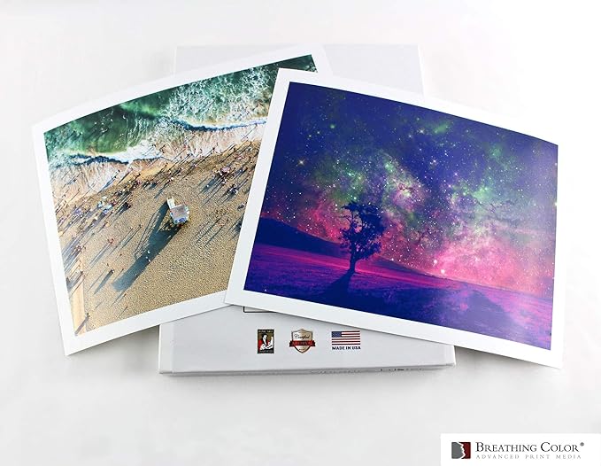 Vibrance Luster Photo Printer Paper 10 mil 255 gsm Luster Finish Premium Photo Paper Sheets 17 inches x 22 inches 50 sheets Works with All Inkjet Printers Including Professional Makes and Models-DeskLoop Office