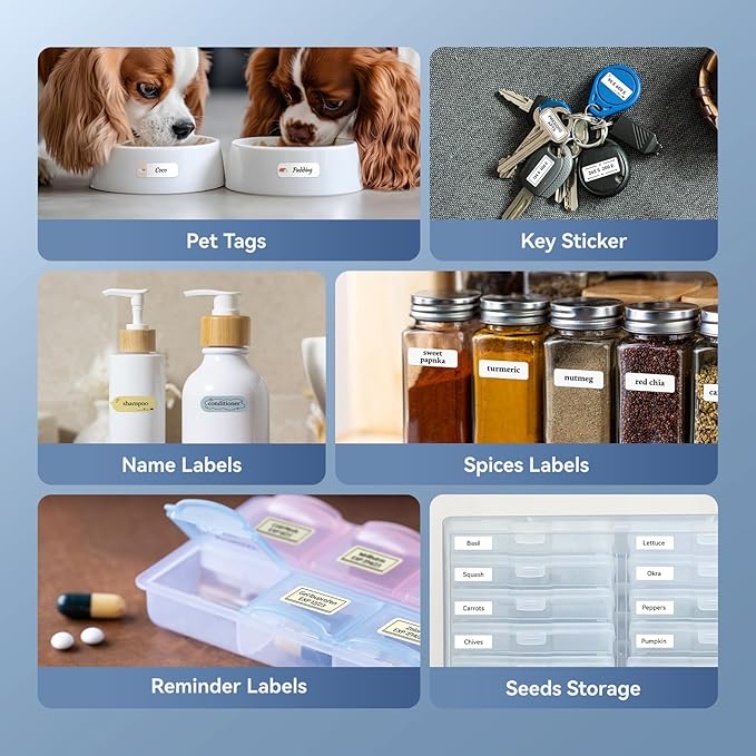 NIIMBOT Label Maker Machine D11 Label Printer Portable Wireless Connection Multiple Templates Available for Phone Easy to Use Office Home Organization USB Rechargeable-DeskLoop Office