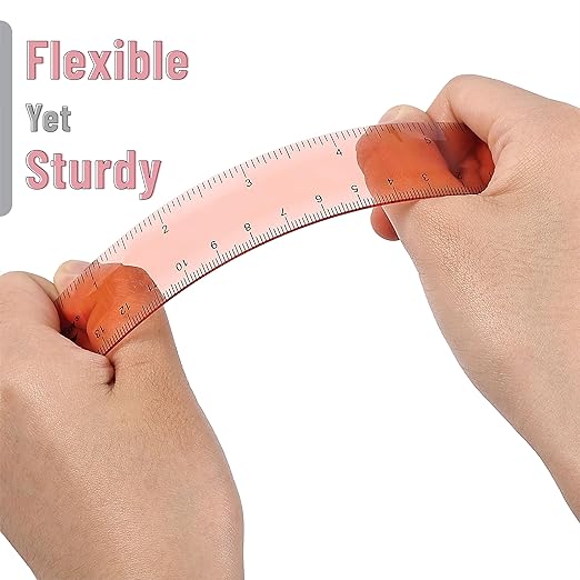 Mr. Pen- Ruler, 6 Inch, 6 Pack, Vintage Colors, Rulers for School, Clear Plastic Ruler, Back to School Supplies-DeskLoop Office